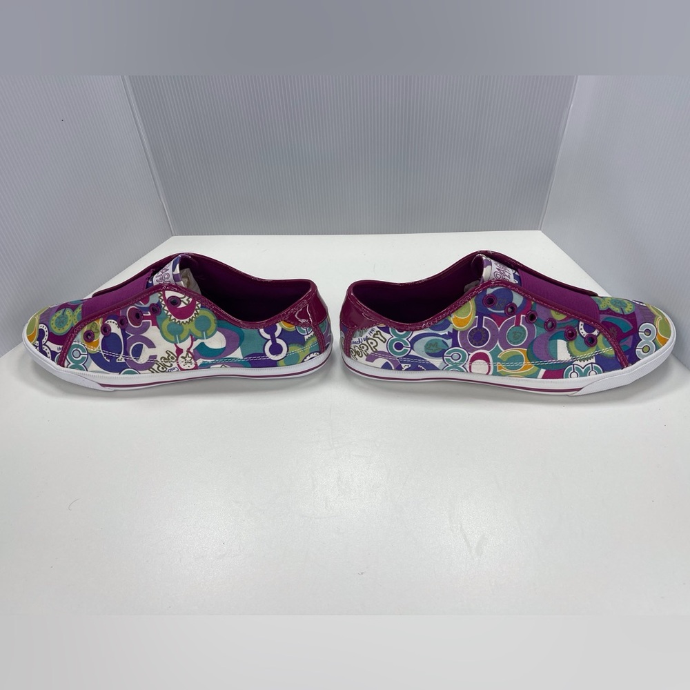 Coach Bev Poppy Multicolor Sneakers Slip On Shoes, Size 9.5 - Picture 6 of 8